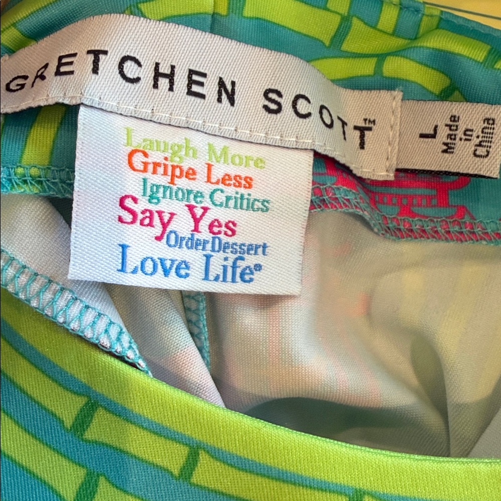 Gretchen Scott Isoceles Caged Bird Dress Large Bird Palace Pagado Stretch - Picture 6 of 7
